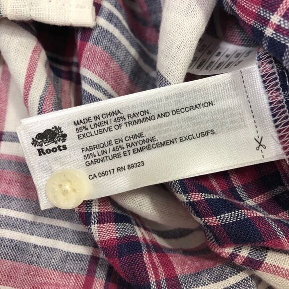 𝅺roots Plaid Linen Blend Long Sleeve - Picture 8 of 11